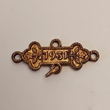 Vintage St Johns Ambulance Brigade Association Uniform Year Label 1931 35x14mm.