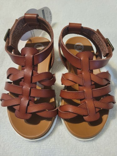 Wonder Nation Toddler Girl's Gladiator Sandals, Brown, Size 7 - Bild 1 von 6