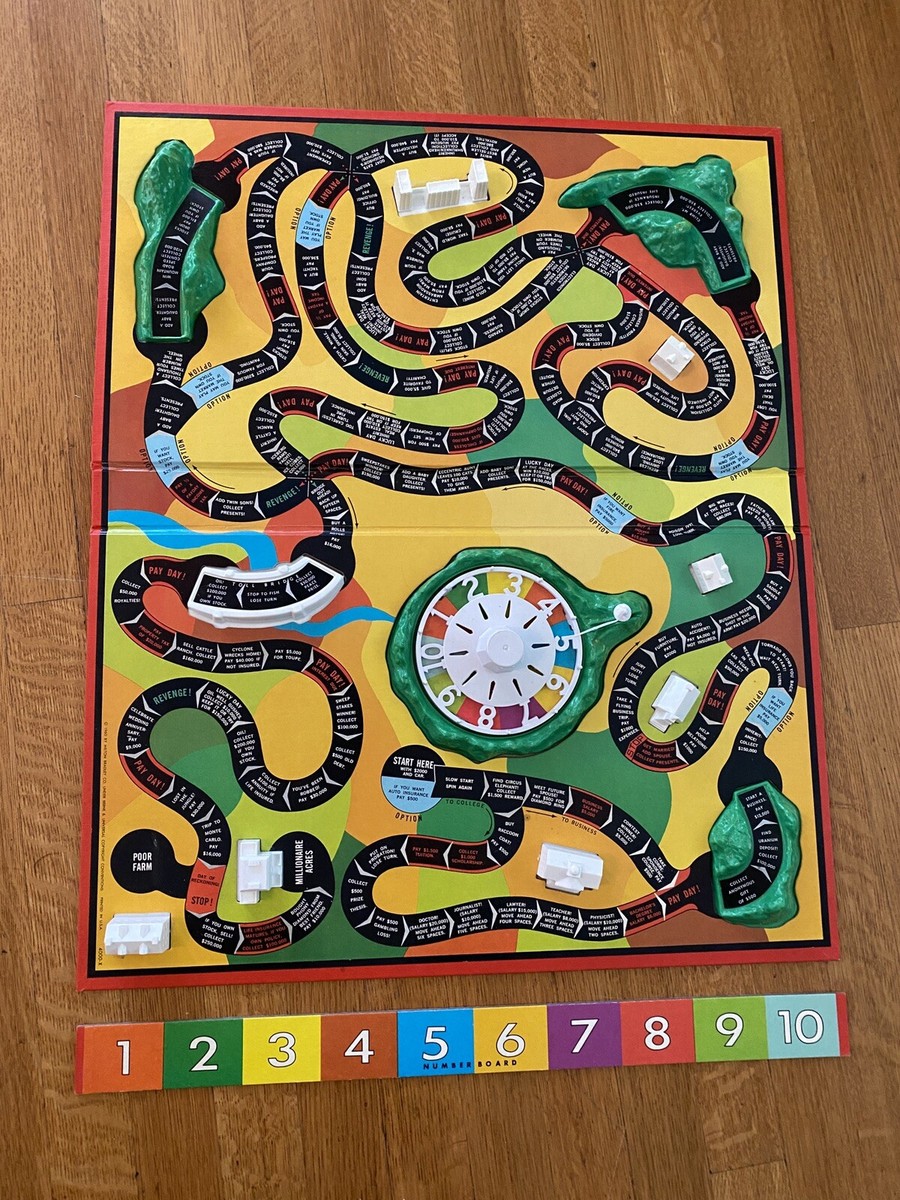The Game Of Life Board Game 1960 Vintage Art Linkletter