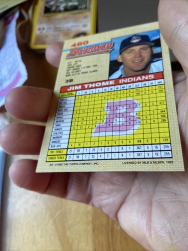 1992 Bowman Jim Thome #460 - Picture 7 of 9