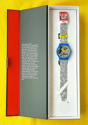 ONLY 2000 PCS! Swatch KEITH HARING ECLECTIC MICKEY SUOZ336 - Imagen 1 de 4