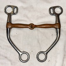 SHOWMAN STAINLESS STEEL BIT WITH 6" COPPER SNAFFLE