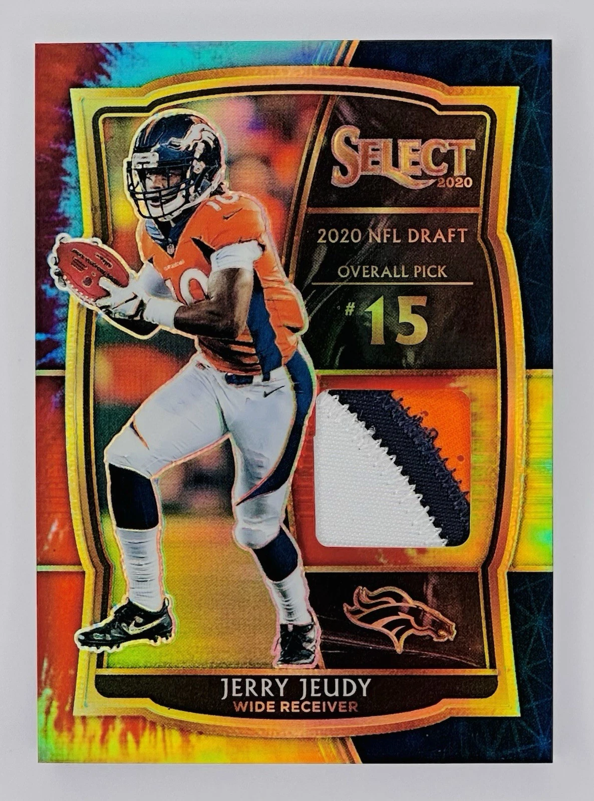 Jerry Jeudy Panini Select Draft Selections Memorabilia Prizm #DSJJE Tie-Dye
