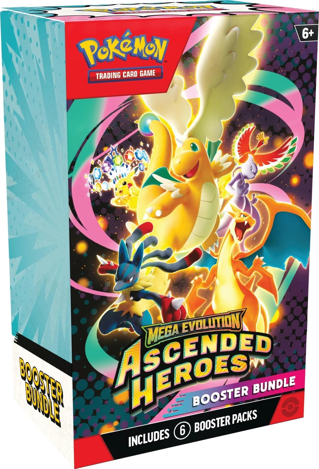 Pokemon Mega Evolution Ascended Heroes Booster Bundle, 6 Booster Packs,