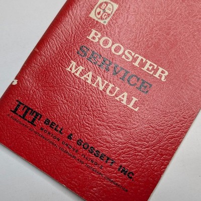 Vtg 1960s Morton Grove IL ITT Bell & Gossett Booster Service Manual Pump Repair