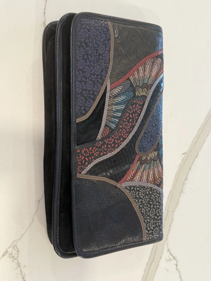 Bandolera/hombro/cartera sin asas de cuero vintage CARLOS FALCHI  Foto 2 de 4