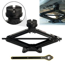 3 Ton Steel Scissor Jack Car Lift Jack Kit Crank Handle Rubber Pad Universal
