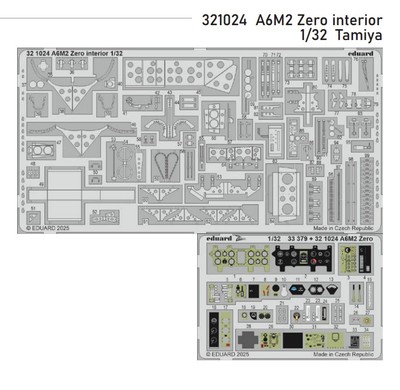 Eduard 1/32 A6M2 Zero Interior Photo-etched set for Tamiya kits