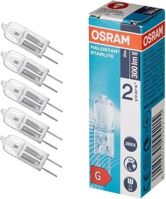 Osram 5Er Pack Halostar Starlite 64425 S 20 Watt 12 Volt G4 Warmweiß 2800 Kelvin