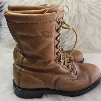Vintage Wolverine Combat Boots Men display picture 3
