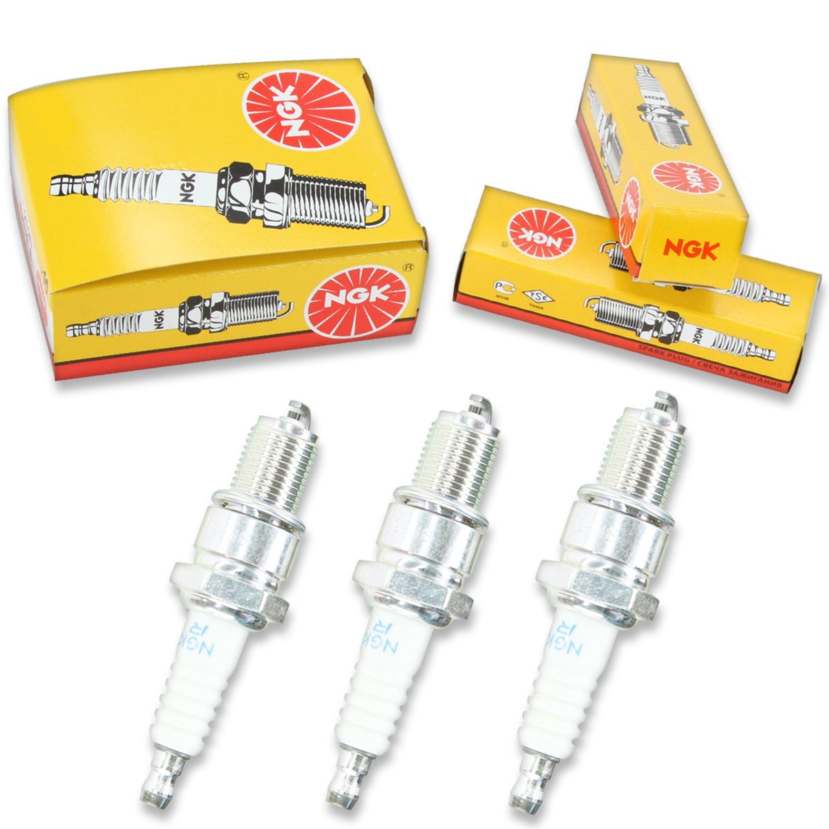3 pcs NGK Standard Spark Plugs for 1985-1988 Suzuki Forsa 1.0L L3 - Engine wp