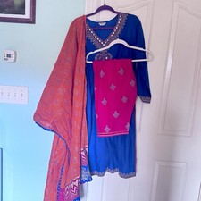 Shalwar Kameez 3-Piece Set Pakistani/Indian Designer CHINYERE Medium Formal