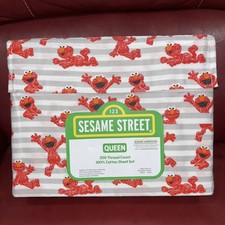 SESAME STREET ELMO QUEEN SHEET SET. SMOKE/PET FREE HOME