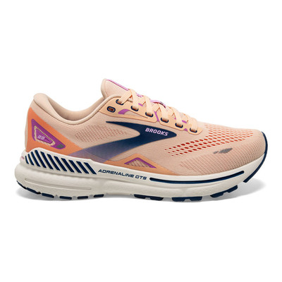 Women's Brooks Adrenaline GTS 23, Apricot/Estate Blue/Orchid, 6.5 B Medium US