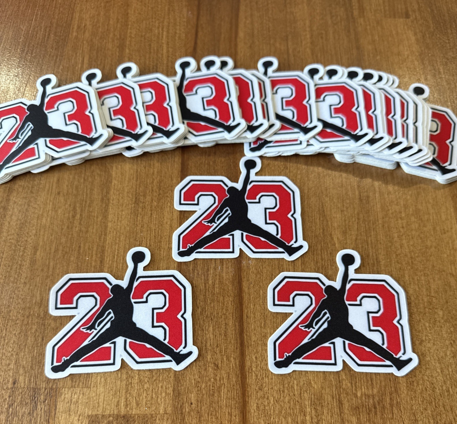(Lot of 3) Michael Jordan 23 Chicago Bulls Big Large Iron On Patch MJ ICON Logo