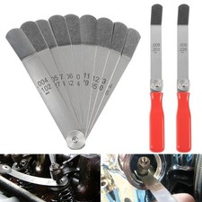 A308 Offset Valve Tappet 11-Blade 0.004"-0.014" Feeler Gauge Set w/2 Red Handles