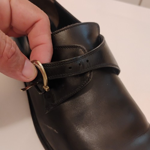 Salvatore Ferragamo Monk Strap Gancio Luxury shoes Men’s 11D Black - Picture 16 of 23