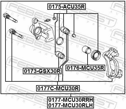 ✅Fits FEBEST 0177-MCU30RRH HAM CLAMP. REAR RIGHT TOYOTA HARRIER ACU3 ⭐UK Seller⭐