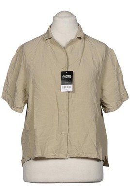 uniqlo Bluse Damen Oberteil Hemd Hemdbluse Gr. L Leinen Beige #dmc8dug