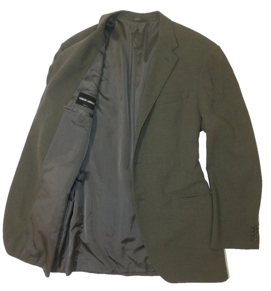 Blazer Giorgio Armani 54R/44R Etiqueta Negra Excelente Estado Chaqueta Verde Deportiva Foto 2 de 4