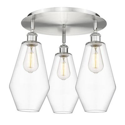 Innovations Lighting 516-3C-15-19 Cindyrella Flush Cindyrella 3 - Nickel