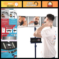 360 Tripod Mirror With 4 Led Lights - 3-way Self Hair Cutting System Tray 360 Tripod Mirror With 4 Led Lights - 3-way Self Hair Cutting System Tray