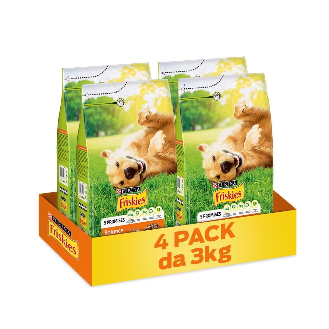 PURINA FRISKIES 5 Promesse Crocchette per Cani Adulti con Pollo e Verdure 4