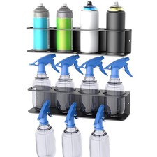 Spray Bottle Holder Wall Mount, Metal Spray Can Storage Rack for Garage Works...