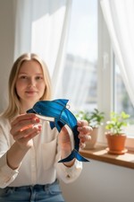NEW Large Blue Dolphin Window Sun-catcher.