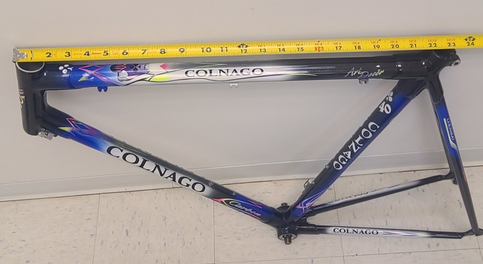 COLNAGO CARBITUBO C40 CARBON ROAD BIKE FRAME SET 58CM VINTAGE 1990'S RARE