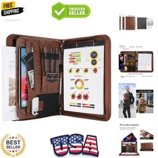 Portfolio Business Padfolio Folder with Zipper, Conference Meeting Executive ...