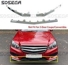 For Mercedes-Benz W212 E350 E400 2014-2017 Front Bumper Chrome Moulding Trim Set