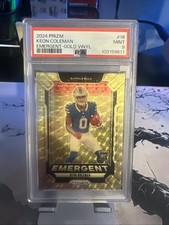 2024 Panini Prizm Emergent Keon Coleman Gold Vinyl Prizm #/5 PSA 9