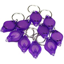20-200PCS Mini LED Keychain Flashlight Key Ring Light Bright Torch Lamp Torch US
