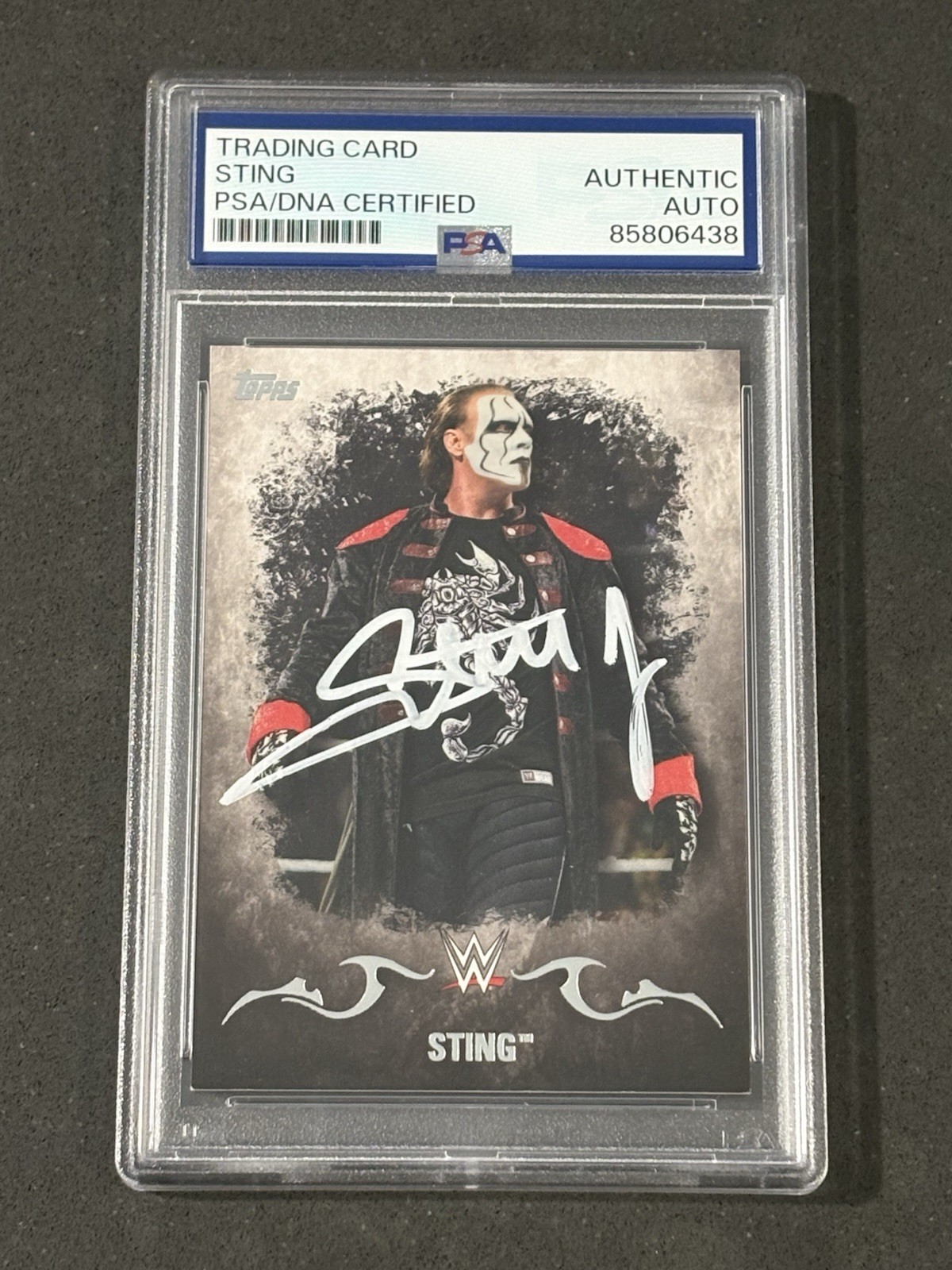 STING 2016 TOPPS WWE UNDISPUTED SIGNED AUTOGRAPHED CARD PSA/DNA CERTIFIED