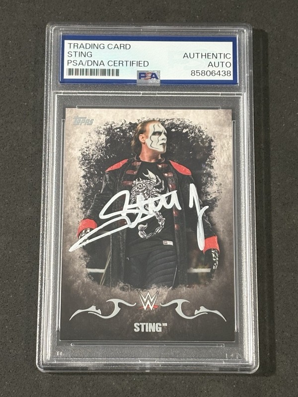 STING 2016 TOPPS WWE UNDISPUTED SIGNED AUTOGRAPHED CARD PSA/DNA CERTIFIED