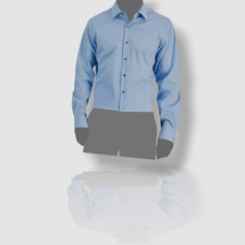 Alfani Men's Slim-Fit Blue Long Sleeve Dress Shirt Size 15-15.5 34/35