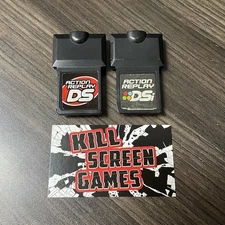 Lot of 2 Nintendo DS + DSi Action Replay -- Non-Working / As Is / For Parts