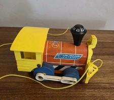 Vintage Fisher Price Toot-Toot Train 643 Engine 1964 Wood Made in USA