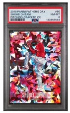 2018 Shohei Ohtani Father's Day Cracked Ice #/10 - Rookie Card PSA 8 Total Pop 5