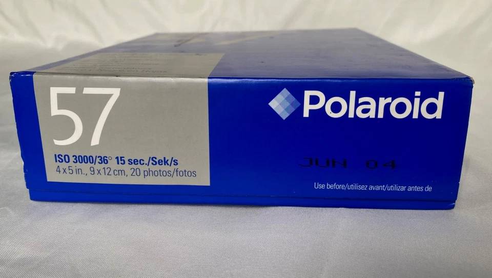 Polaroid Type 57 Sheet Film 5x4 Large Format 20 Photos Black & White(Exp. 2004) - Image 2 of 4