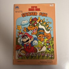 Vintage 1989 Nintendo Super Mario Bros Sticker Fun Sticker Book Unused SEE PICS