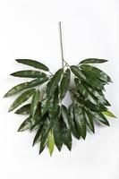Artplants Deko Mangozweig Teniel, 40 BläTter, GrüN, Schwer Entflammbar, 55Cm