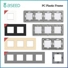 BSEED EU Standard Plastic Panel Wall Socket Frame PC Frame With Metal Plate 86/1