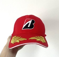 Vintage Bridgestone Baseball Cap Hat Leaf Red Gold F1 Racing World Challenge 90s