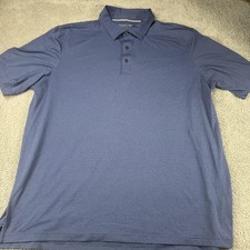 Jim Nantz By Vineyard Vines Polo Shirt Mens 2XL Blue Brrr Performance Golf