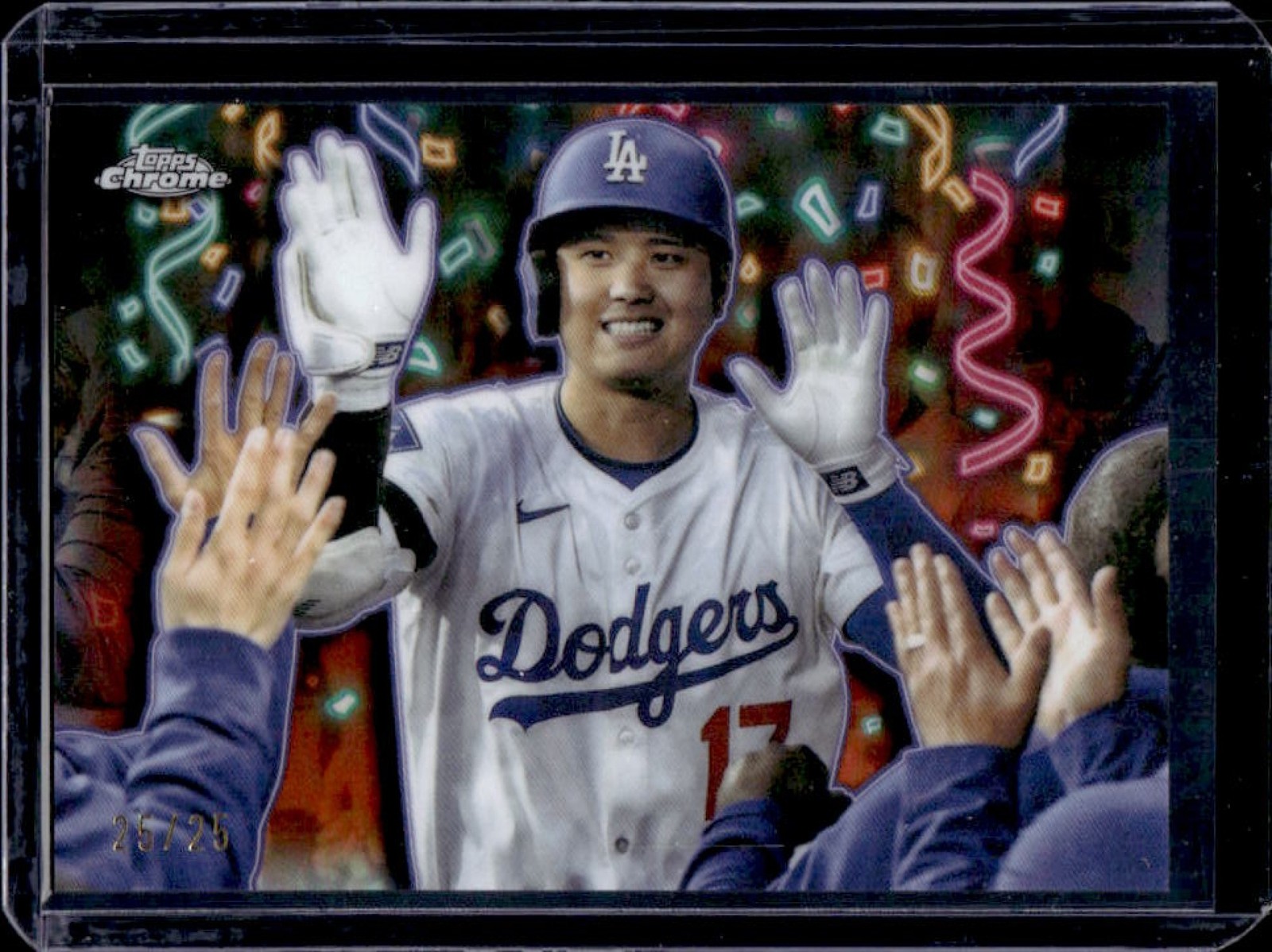 2025 Topps Chrome Update Shohei Ohtani Celebracion Orange Refractor #25/25