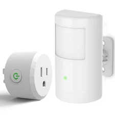 Motion Sensor Switch with Outlet, ASOFTY PIR Wireless Motion Sensor Plug with...
