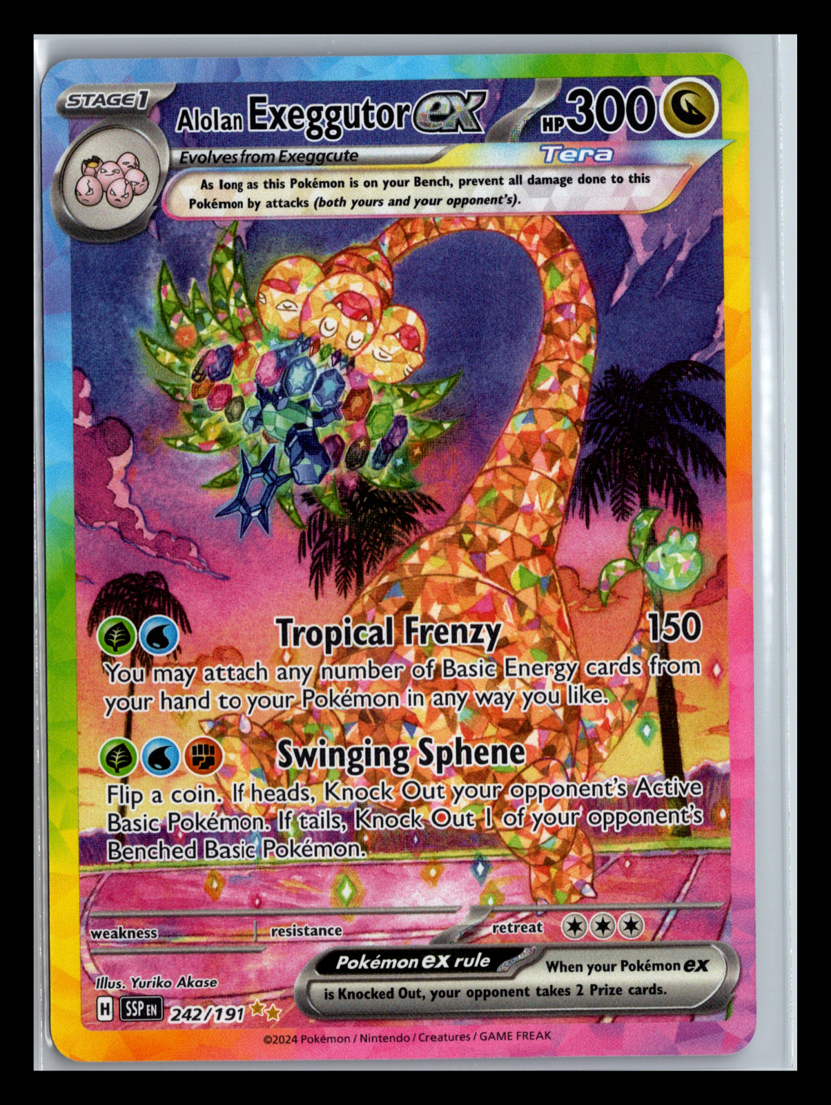 Alolan Exeggutor ex 242/191 Special Illustration Rare SV08: Surging Sparks NM