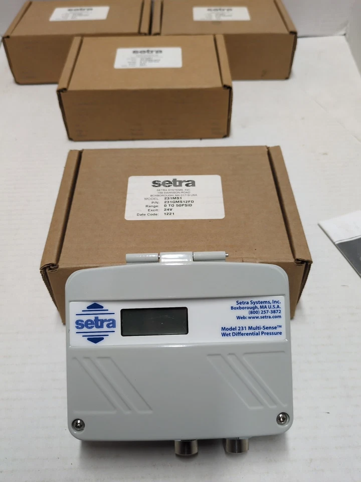Setra 231MS1 Differential Pressure Sensor 0 to 50PSID 24v NIB - Image 3 of 4